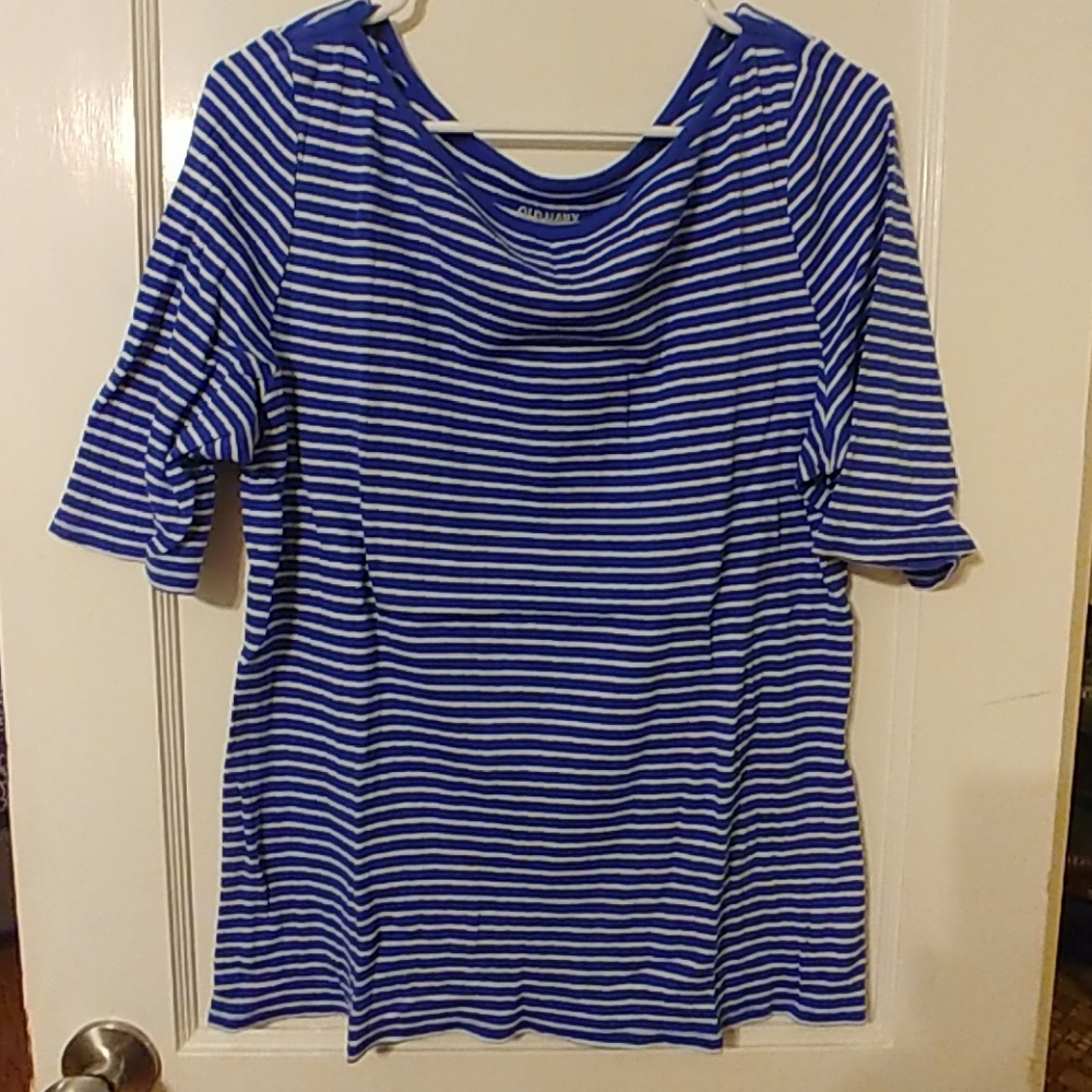 Blue & white striped sailor shirt
